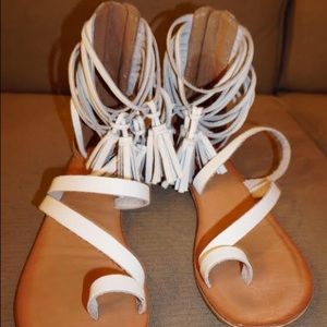 Jeffrey Campbell Glady Sandal- White Leather